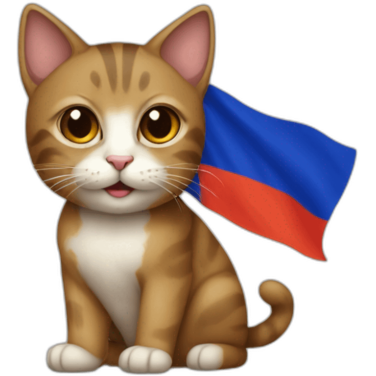 Cat with Armenian flag emoji