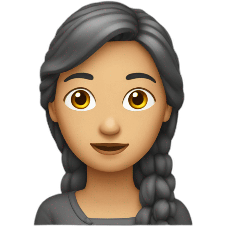 Une femme sur un obergine emoji