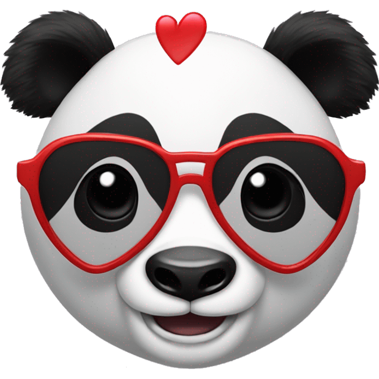 A panda wearing heart-shaped sunglasses  emoji