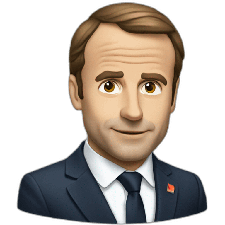 Macron avec tête de chien emoji