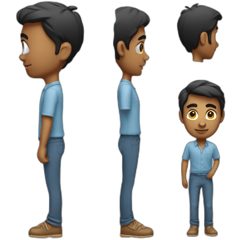 indian guy about age 22 working in apple laptop emoji