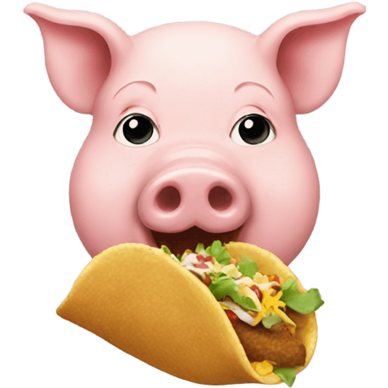 Pig eat tacos emoji