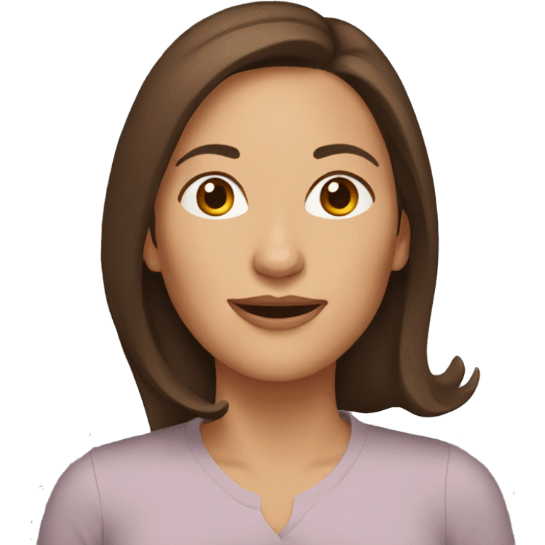 Woman in her 40s with brown hair  emoji