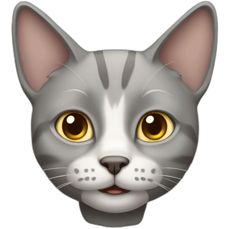 fold-eared gray cat emoji