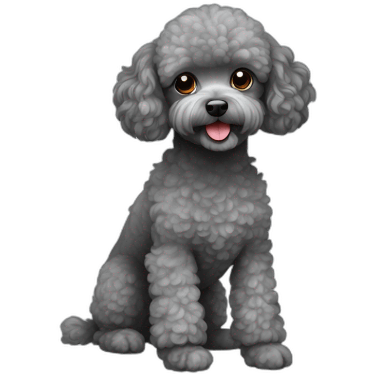 gray toy poodle emoji