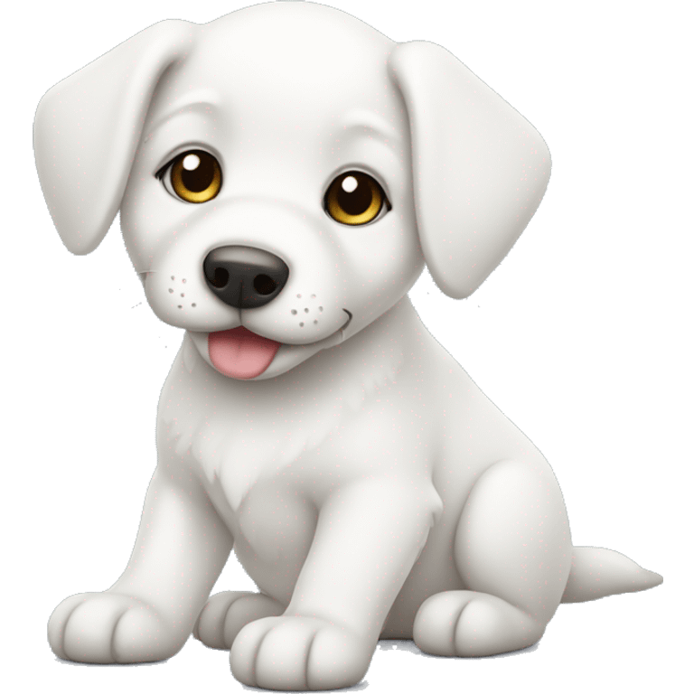 cute white puppy emoji