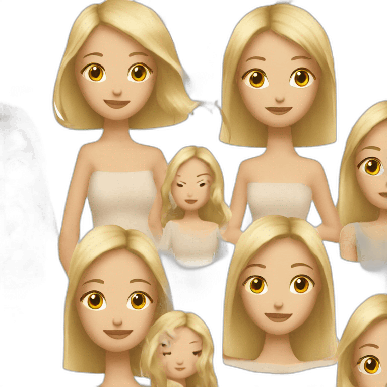 Deux soeurs une blonde et l'autre brune emoji