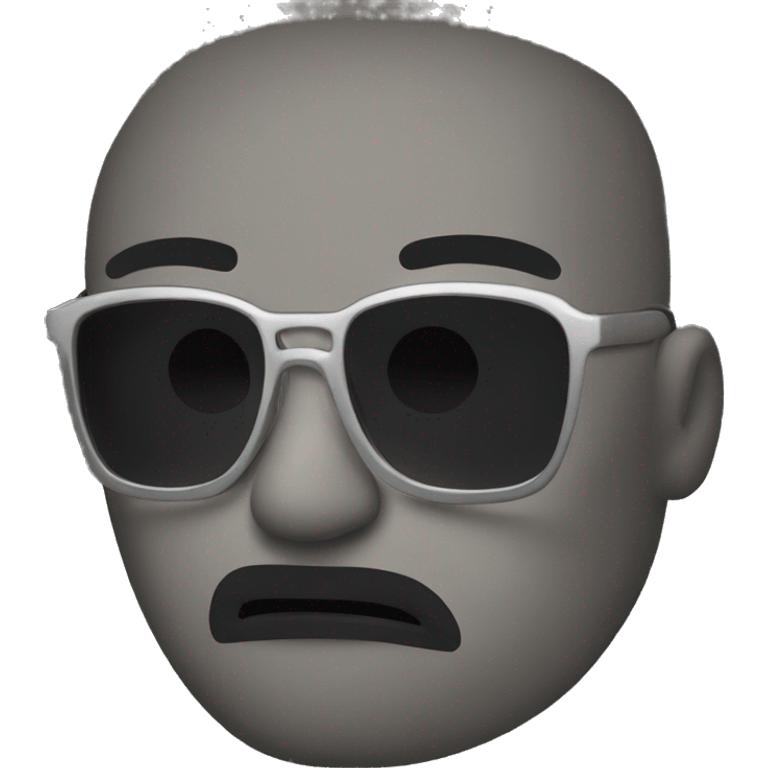 not happy with black sunglasses  emoji