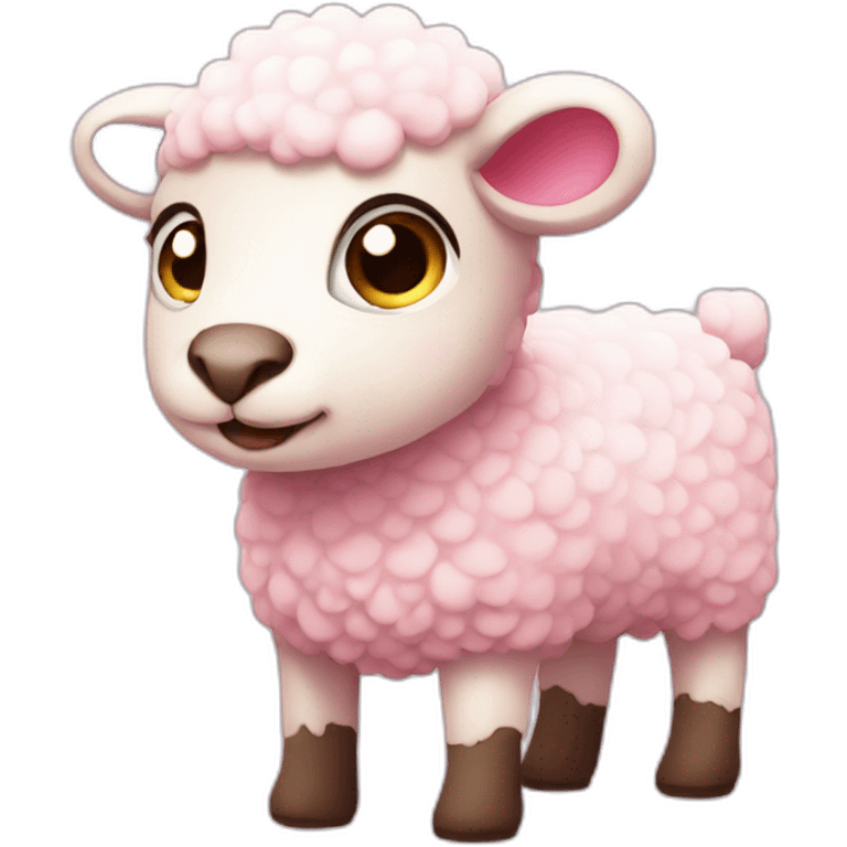 Pink lamb emoji