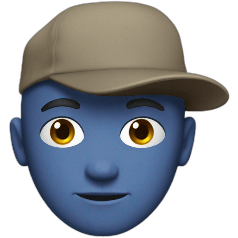 psyco, blue cap emoji