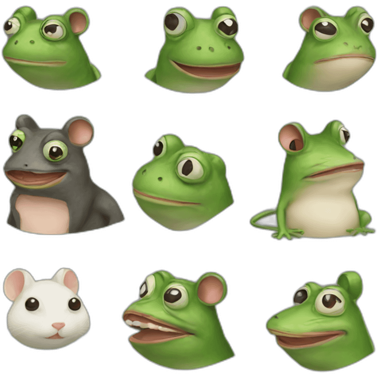 Pepe the frog but a rat emoji