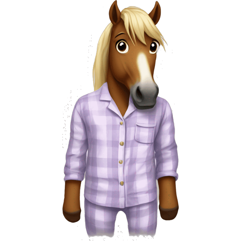 horse wearing pjs emoji