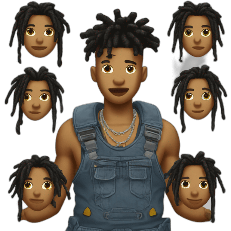 NLE Choppa avec des locs emoji