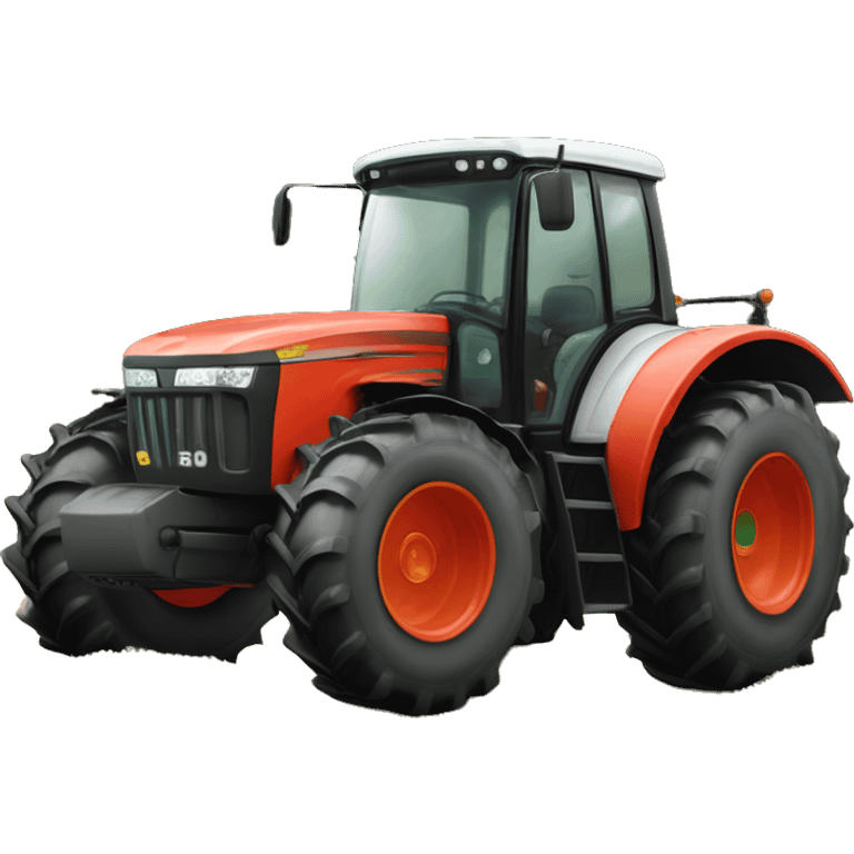 A tractor with #CC5500 for the body, #41424C for the wheels and details, and #FFFDD0 for highlights or the headlight glow. emoji