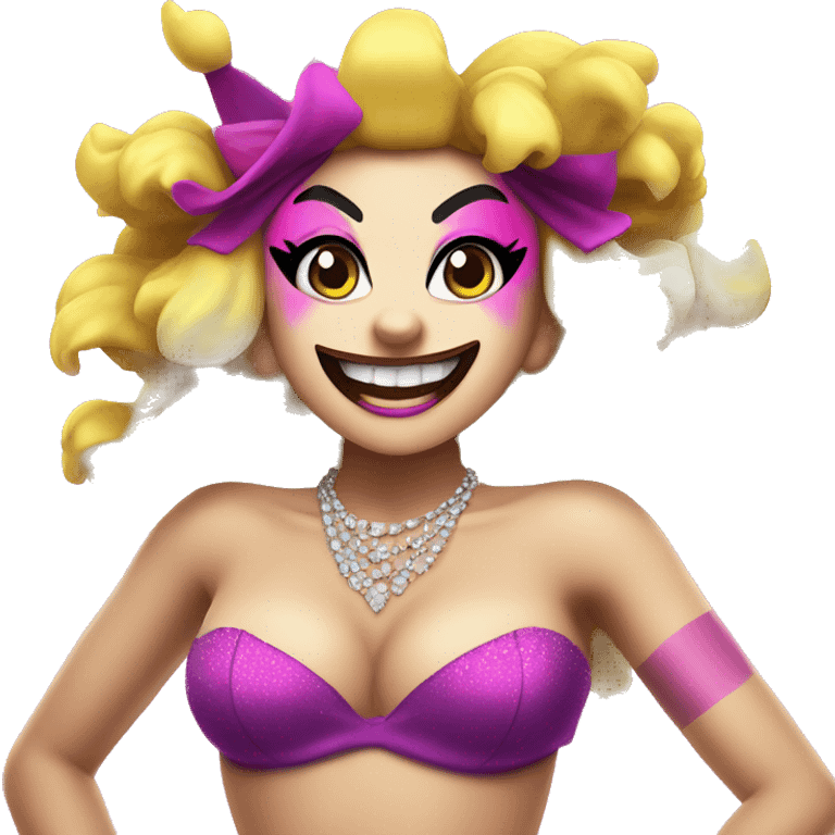 Wario as a showgirl  emoji