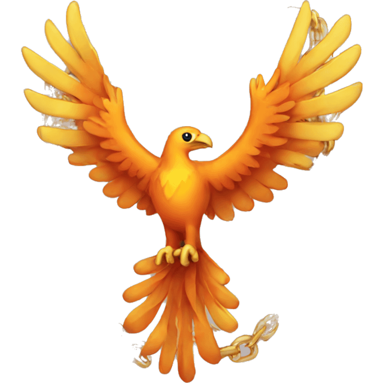 Phoenix with gold chain emoji