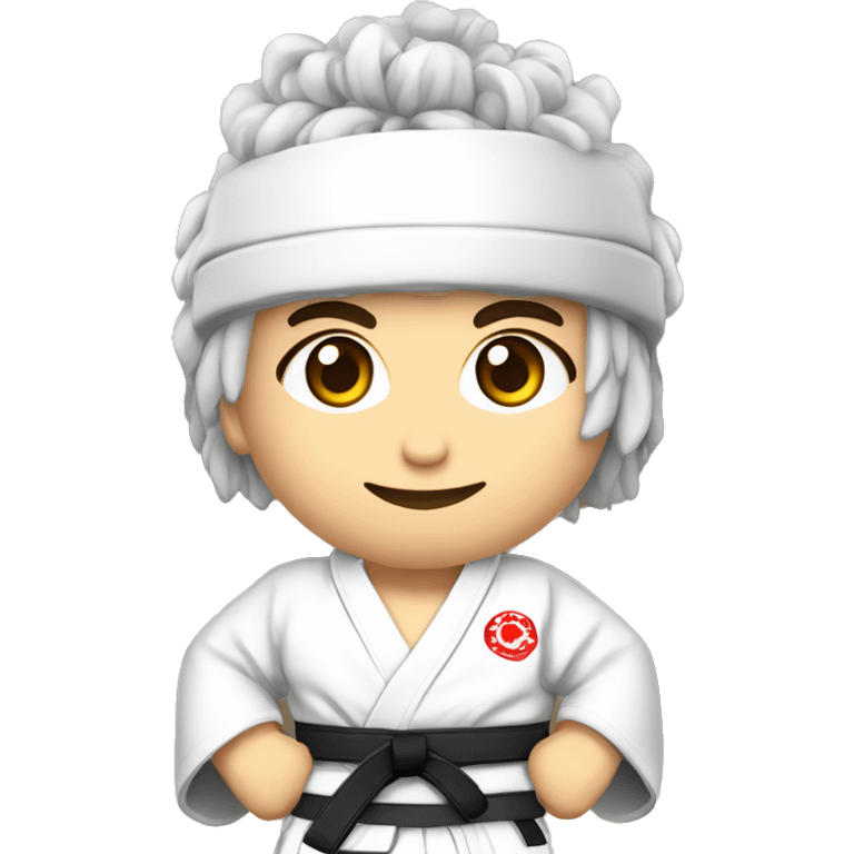 un baiat scurt frezt, blon in kimono bjj cu centura albastra,cu ochi caprui de 25 ani  emoji