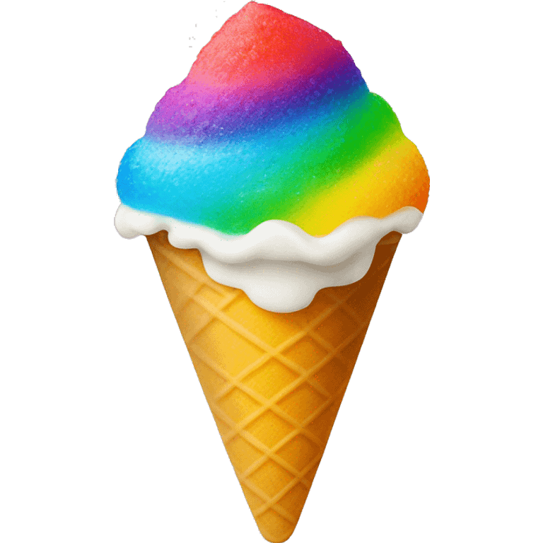 Rainbow shave ice emoji