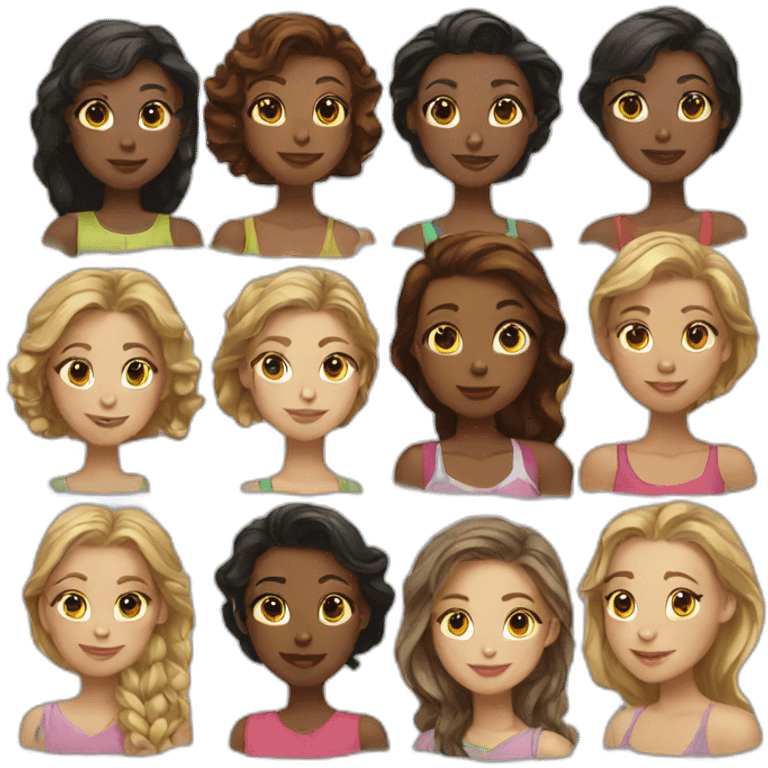 Group-of-twelve-girls emoji