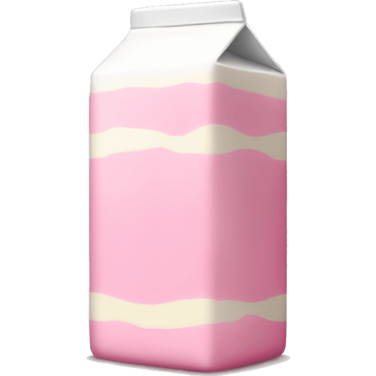 Realistic pink and yellow carton of milk. emoji