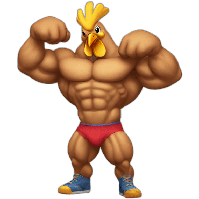 poulet bodybuilder emoji