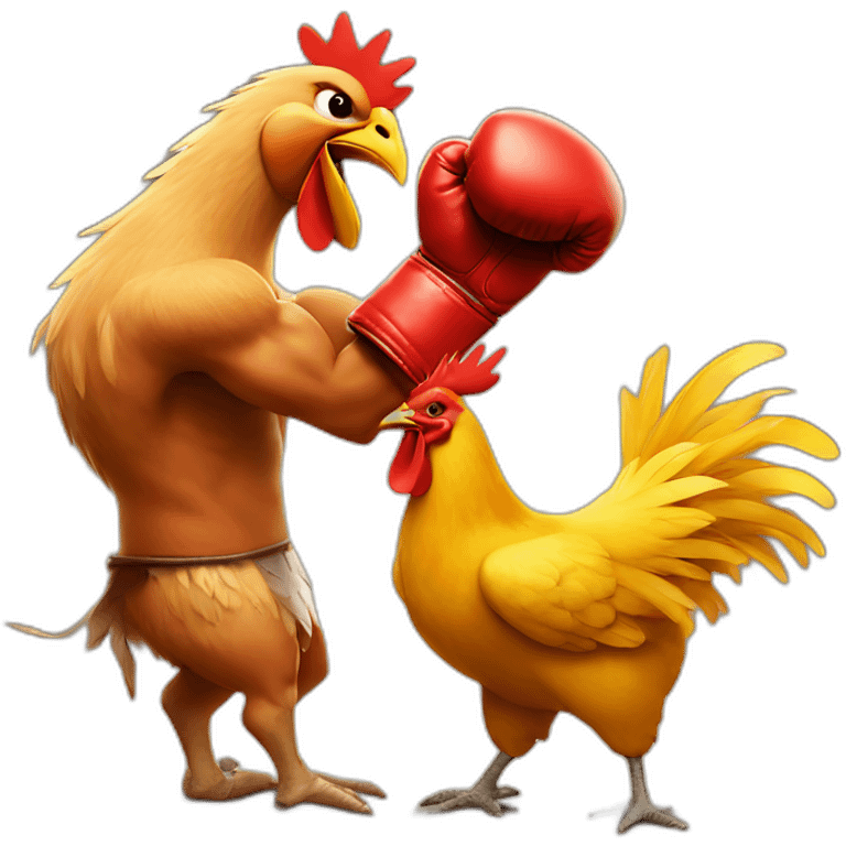 chicken boxing with pumba emoji