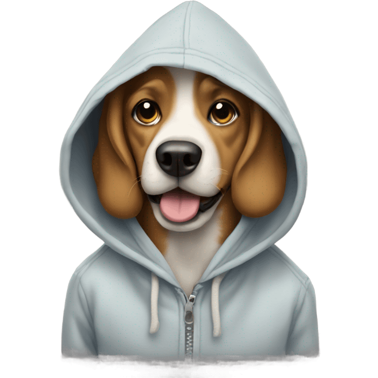 Dog wearing a hoodie  emoji