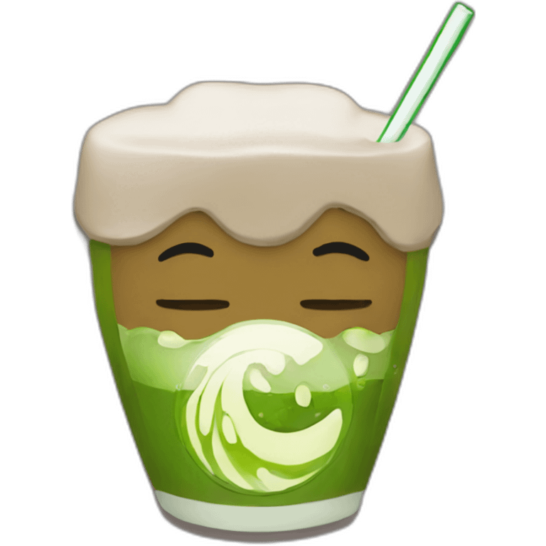 suraj drinking matcha emoji