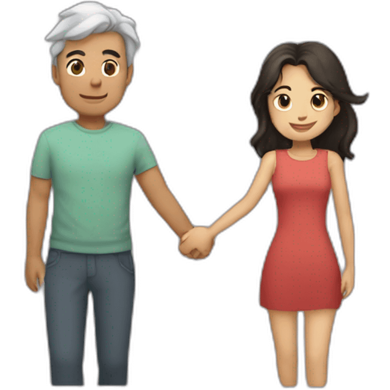 kenji kon and yasmina faldoula holding hands emoji