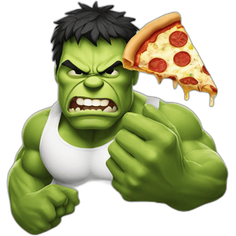 Hulk eat pizza emoji