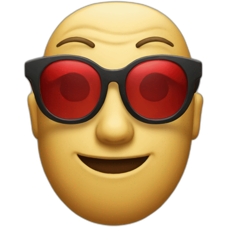 emoji with red glases emoji