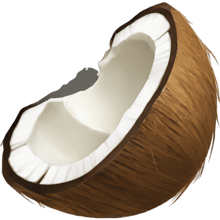 split open coconut emoji