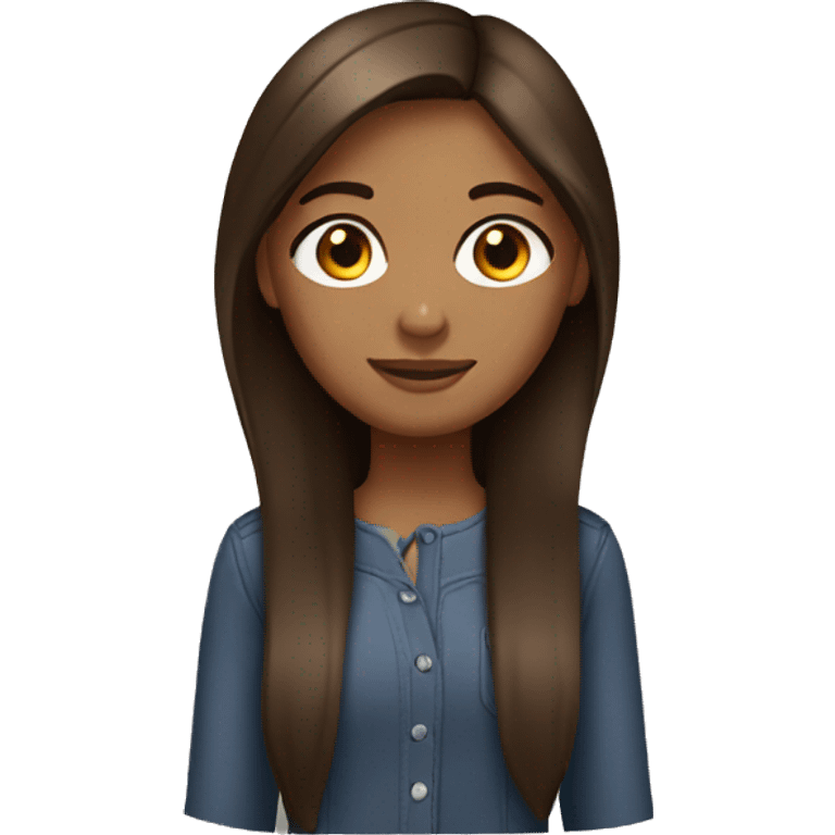 brown haired straight girl emoji