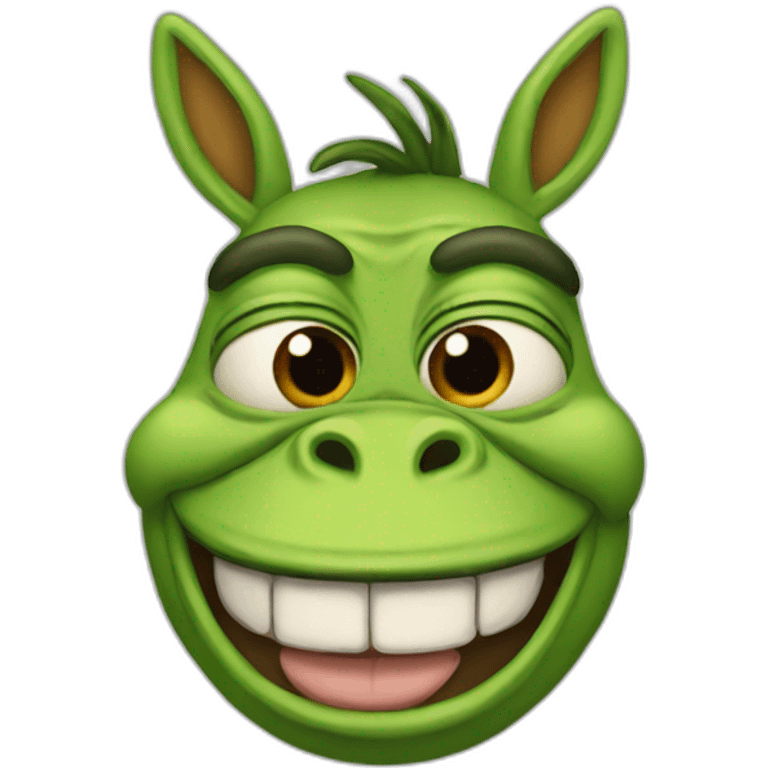 donkey with the face of pepe the frog emoji