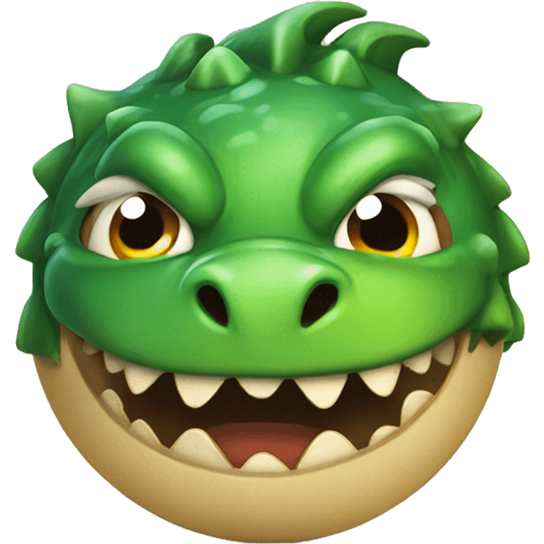 A dragon turned into a round ball  emoji