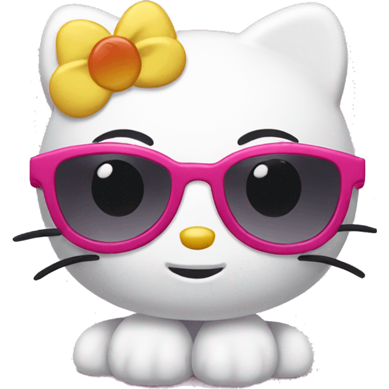 Hello kitty with sunglasses  emoji