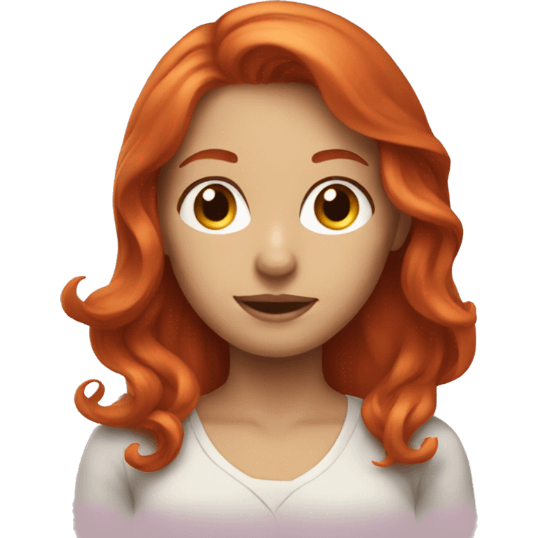 Redhead woman clean girl emoji