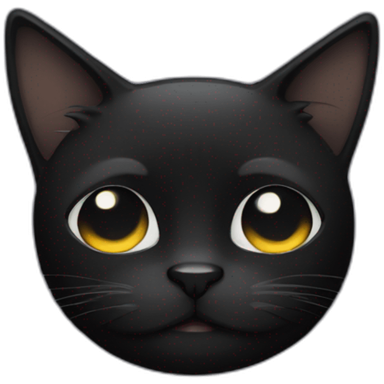 very tired black cat emoji