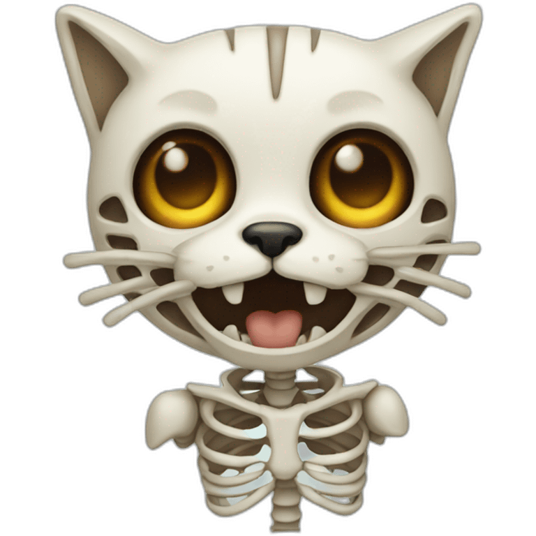 cute cat skeleton emoji