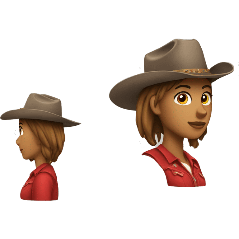 red cowgirl emoji