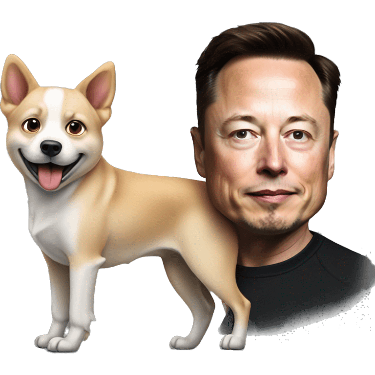 dog with elon musk emoji