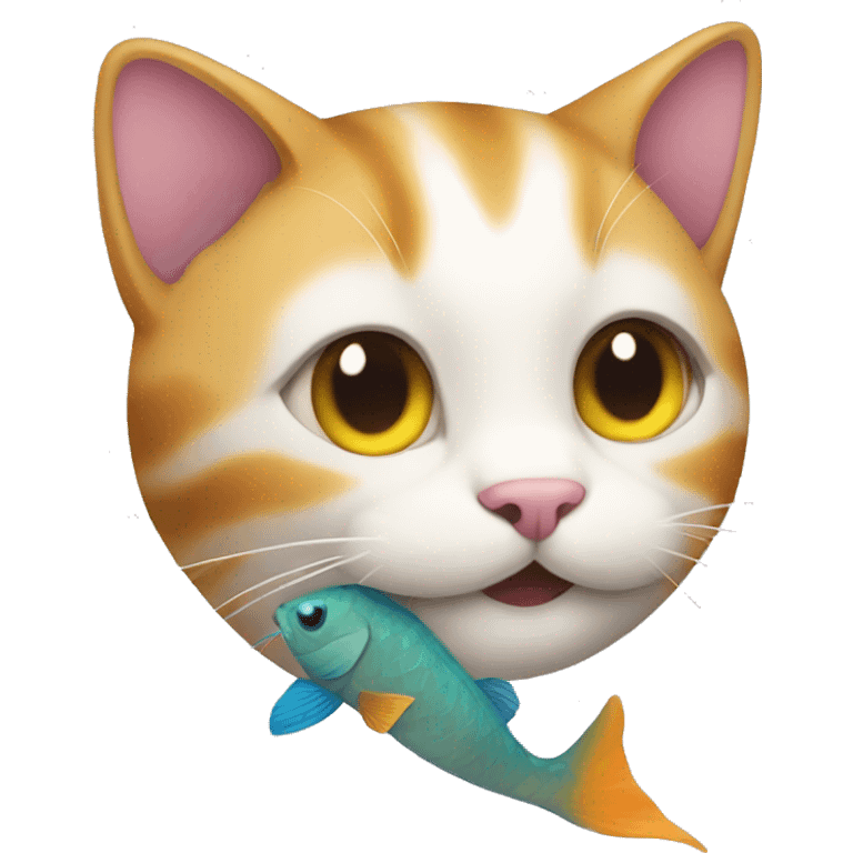 cat with fish tail emoji