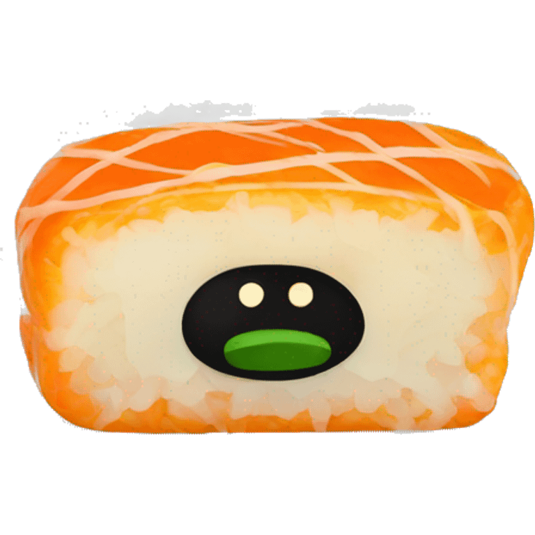 baked sushi with cheese on top emoji