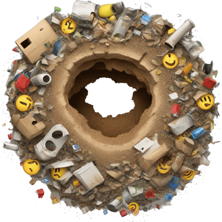 Endless hole that people throw junk into emoji