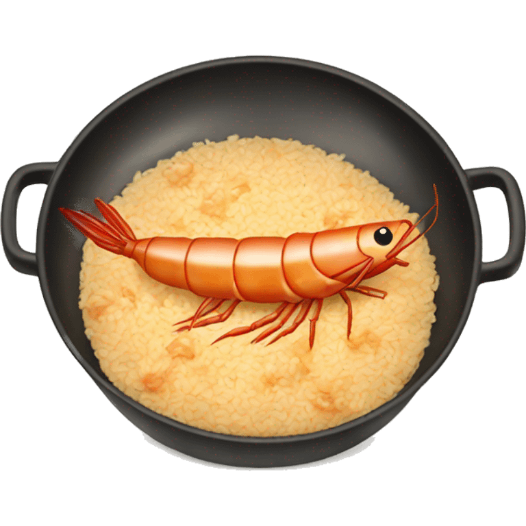 a shrimp frying rice  emoji