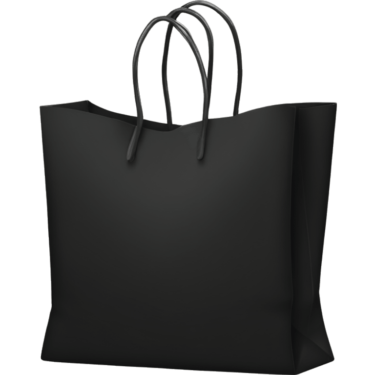 Elegant and simple shopping bags black emoji