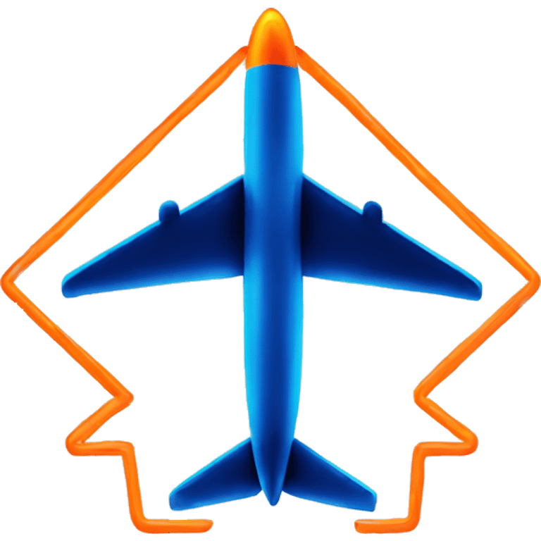 one plane neon orange star emoji