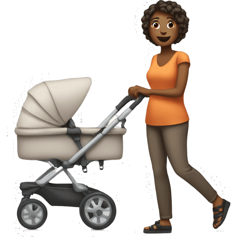 mom with stroller emoji