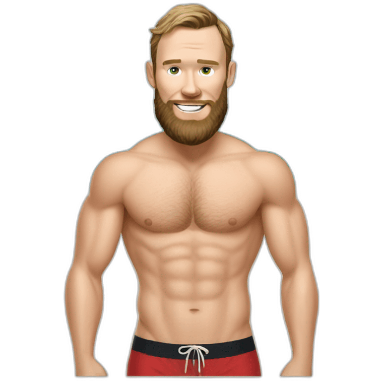 Jonathan Toews as beach bum with beard emoji