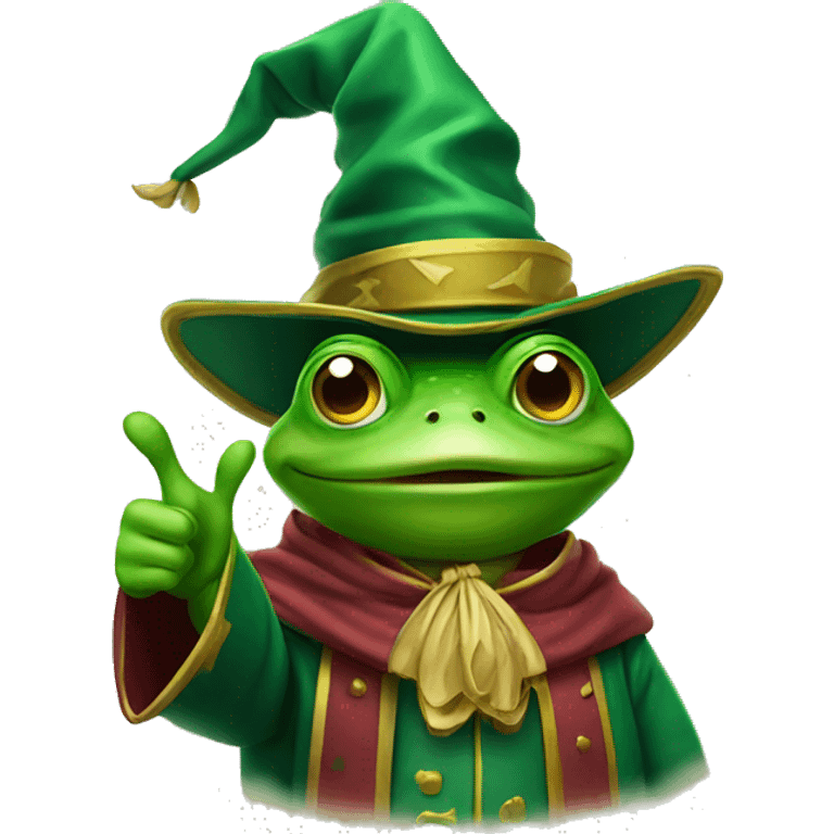 green frog wizard thumbs up emoji